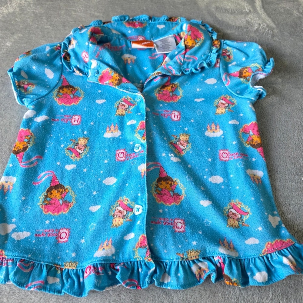 Vintage Dora The Explorer pajama Top Nickelodeon 2008 SZ 3T-‎ Fairytale